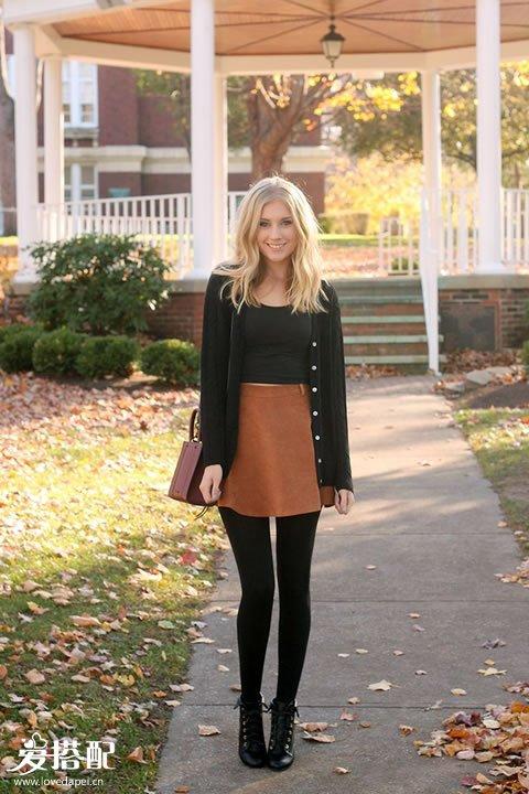 秋季会穿搭半身裙的女人，才是真的优雅