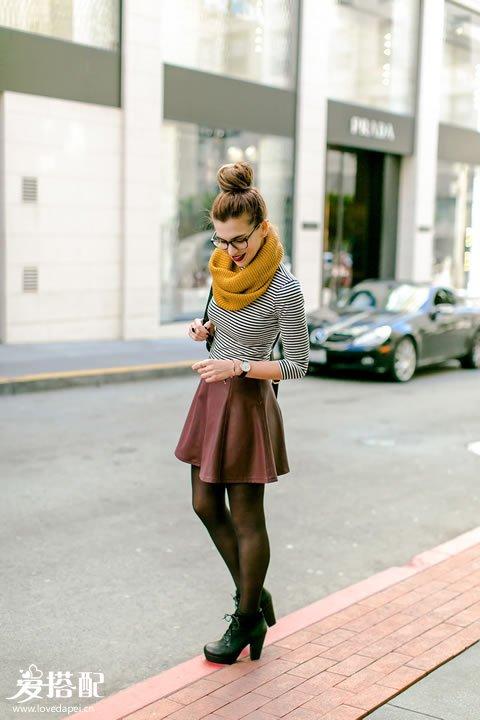 秋季会穿搭半身裙的女人，才是真的优雅
