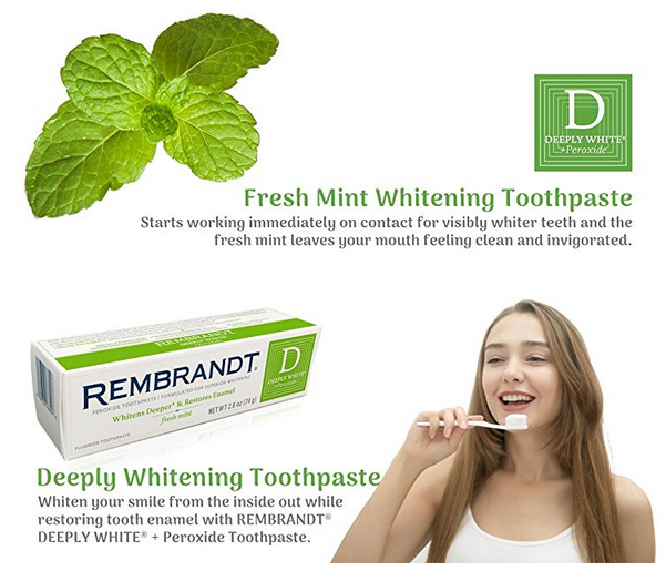 rembrandt深层美白薄荷牙膏明显看到牙齿在变白