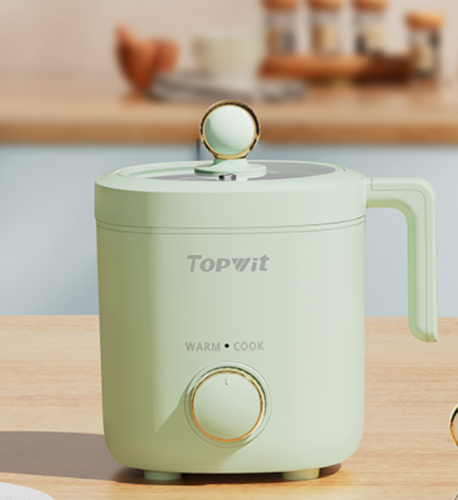 TOPWIT Rice Cooker Small, 2-Cups Uncooked, 1.2L Mini Rice Cooker with Non-stick Coating, BPA Free, Portable Rice Maker with One Touch & Keep Warm Function, Green